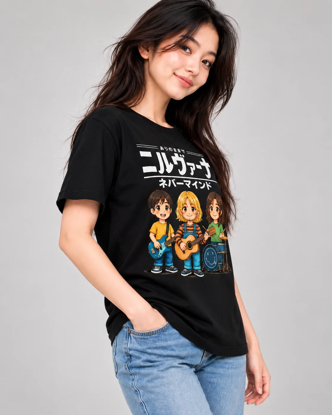 Anime Band Graphic Regular Fit T-Shirt for Women - Image 13