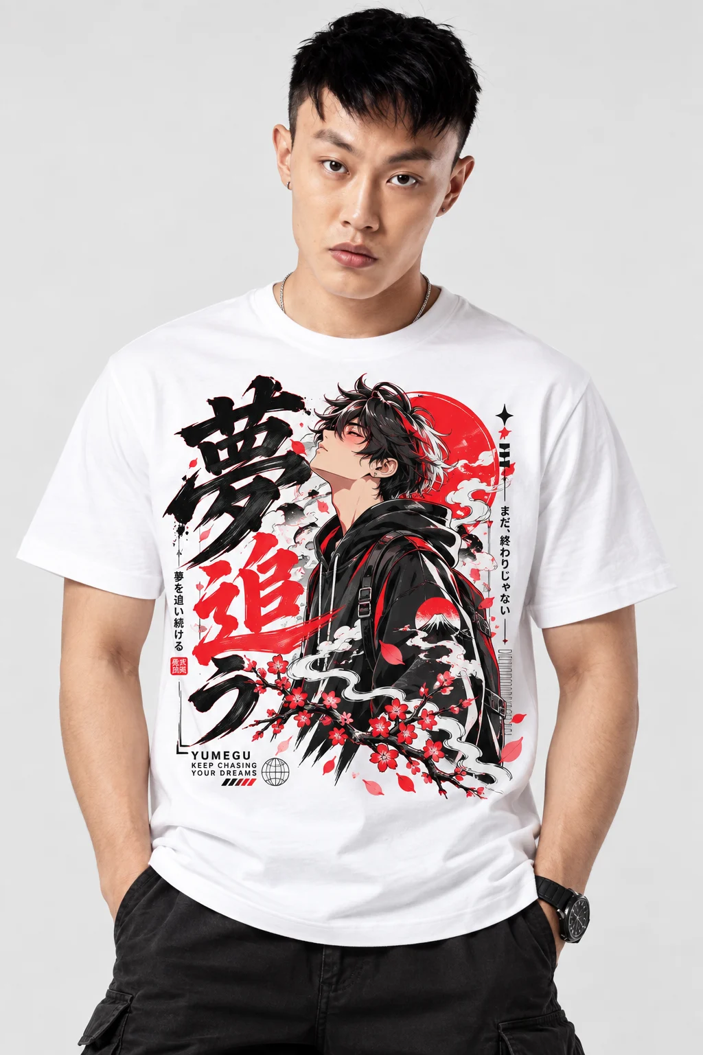 Keep Chasing Your Dreams Anime Graphic T-Shirt - Image 2