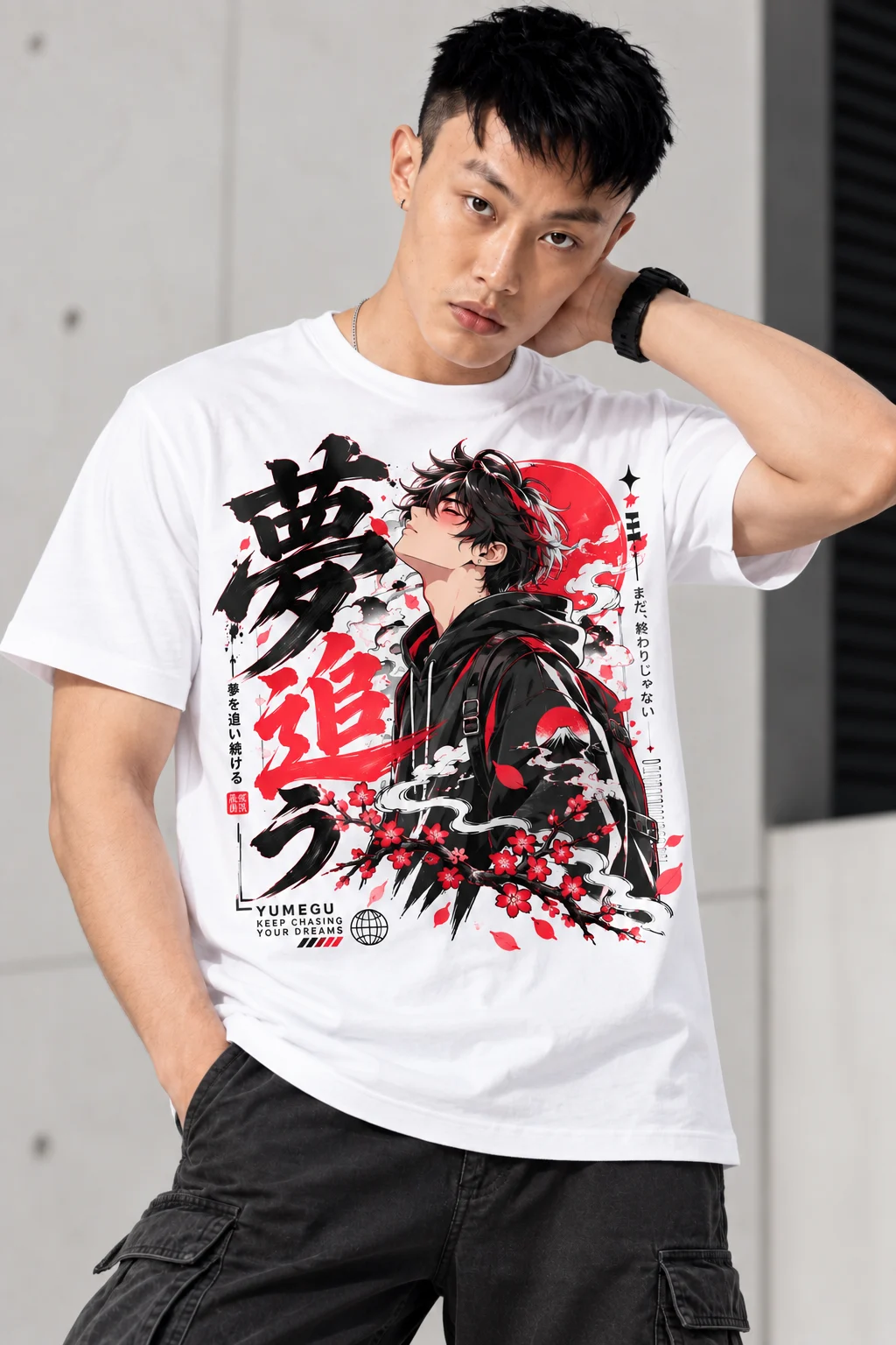 Keep Chasing Your Dreams Anime Graphic T-Shirt - Image 3